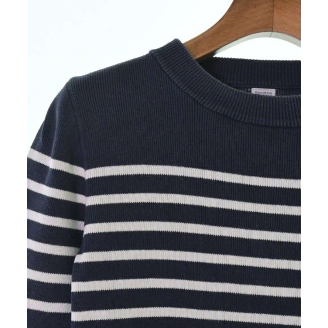 PETIT BATEAU(プチバトー)のPETIT BATEAU プチバトー ニット 152cm 紺x白(ボーダー) 【古着】【中古】 キッズ/ベビー/マタニティのキッズ服女の子用(90cm~)(ニット)の商品写真