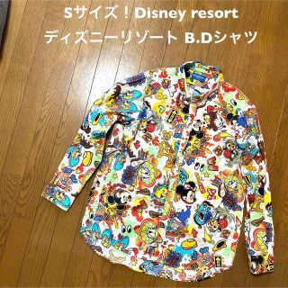 ディズニー(Disney)のSサイズ！Disney resort(ディズニーリゾート) 古着長袖総柄(シャツ)