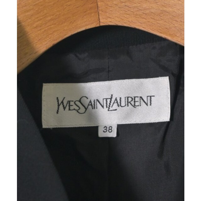 Yves Saint Laurent(イヴサンローラン)のYVES SAINT LAURENT カジュアルジャケット 38(S位) 黒 【古着】【中古】 レディースのジャケット/アウター(テーラードジャケット)の商品写真