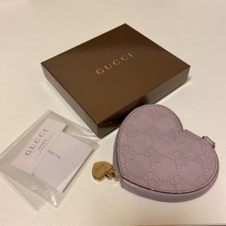 グッチ(Gucci)のグッチ　ハートコインケース　パープル　レザー(コインケース)