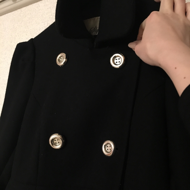 SLY(スライ)のSLY 黒コート レディースのジャケット/アウター(ロングコート)の商品写真