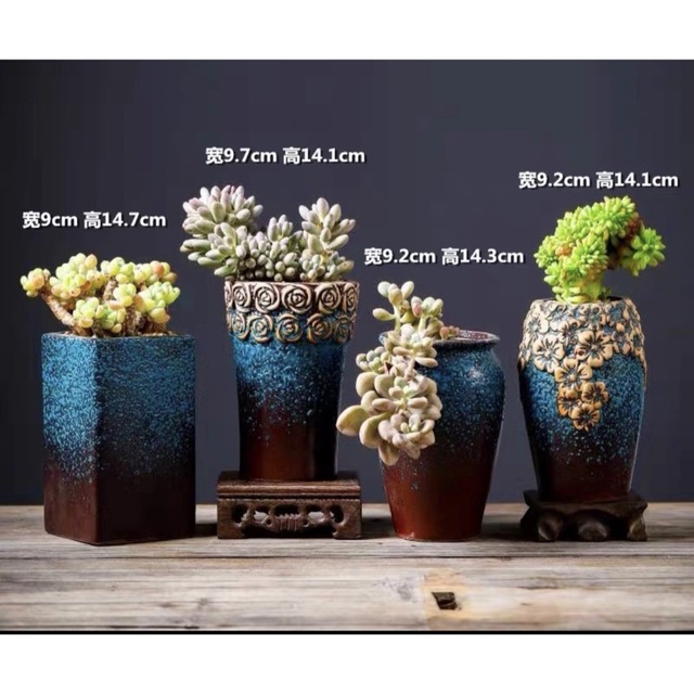 新入荷❣️ 高級多肉植物鉢 サボテン底穴付き観葉植物鉢 室内外用 陶器