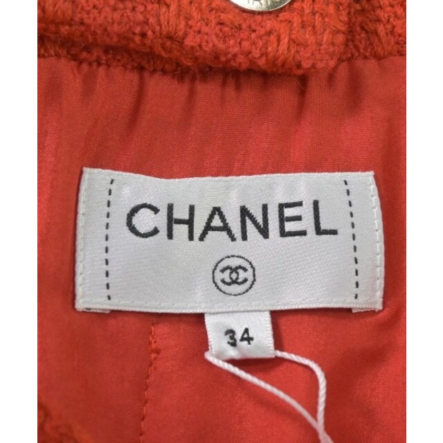 CHANEL - CHANEL シャネル ひざ丈スカート 34(XXS位) 赤(ツイード