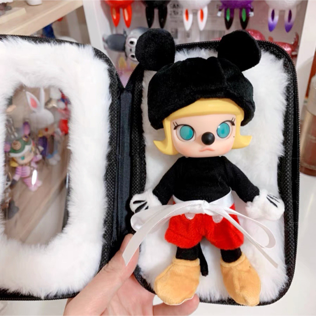 おでかけポーチ　黒　ドール　バッグ　オビツ11 ねんどろいどどーる　ピコドー9 ハンドメイドのぬいぐるみ/人形(人形)の商品写真