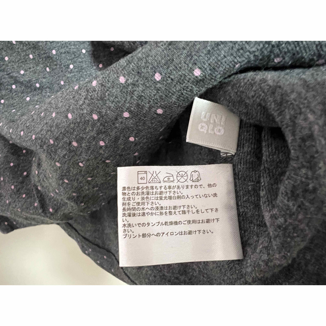 UNIQLO(ユニクロ)のユニクロ☆ピコフリル　ドット　タートルネックカットソー　150 キッズ/ベビー/マタニティのキッズ服女の子用(90cm~)(Tシャツ/カットソー)の商品写真