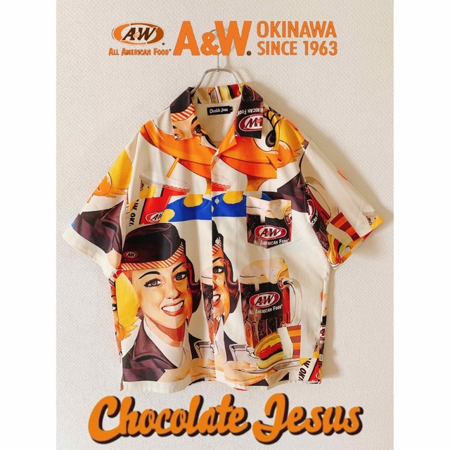 【即完品】A&W x Chocolate Jesus aloha shirt
