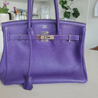 エルメス(Hermes)のエルメス　バーキン30　アイリス　パープル　トリヨンクレマンス美品(ハンドバッグ)