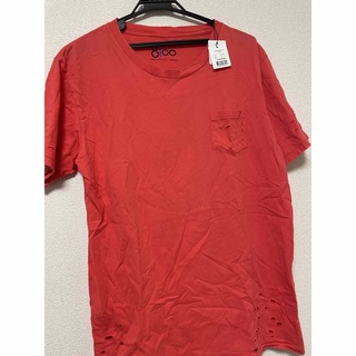 新品　ロンハーマン 8100  オレンジ 丸首 ダメージ加工　Tシャツ　Lサイズ(Tシャツ/カットソー(半袖/袖なし))