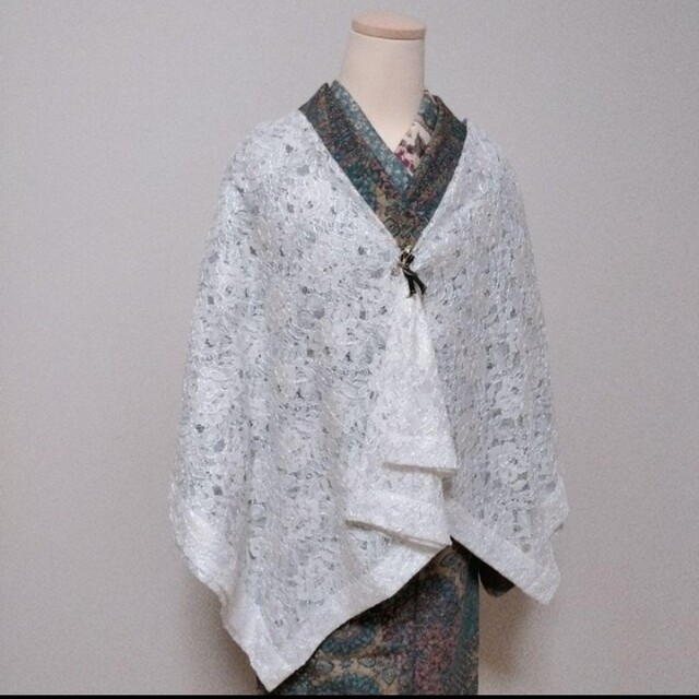 レース羽織　白薔薇　マーガレット レディースの水着/浴衣(着物)の商品写真