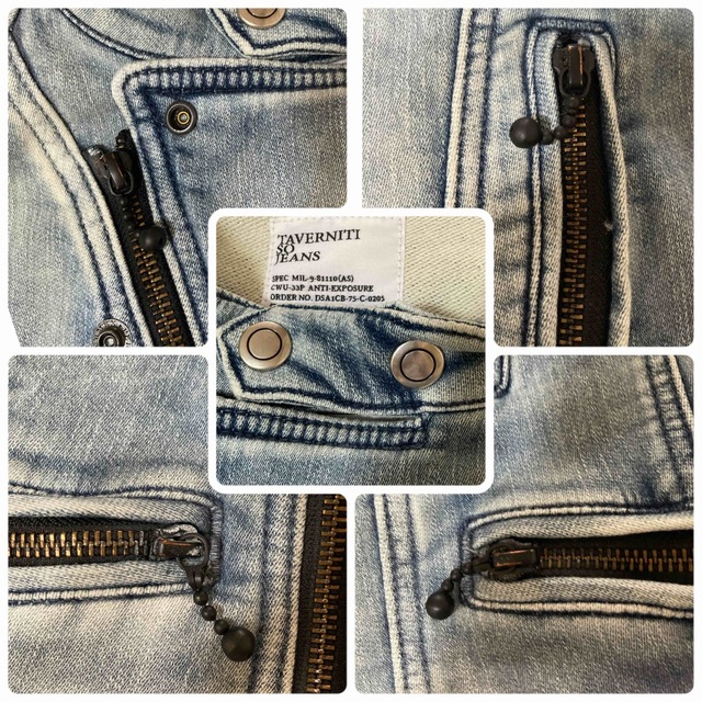 TAVERNITI SO JEANS  スウェットセミダブルライダースジャケット