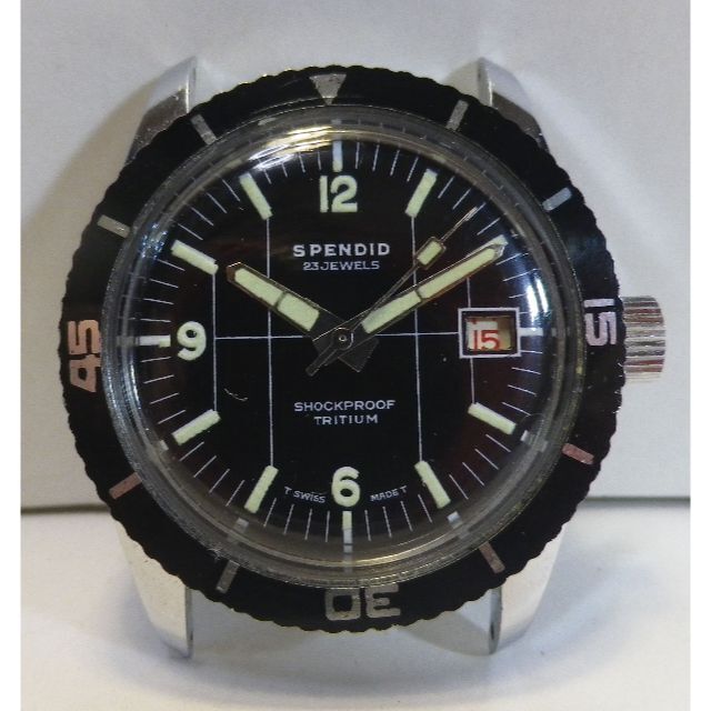 3542mm横50’アンティーク　SPENDID DIVERS MEN'S　Watch デッド