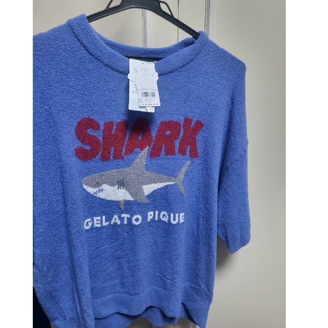 ジェラートピケ　SHARK パーカ＆ロゴジャガードショートパンツ　シャーク　サメ