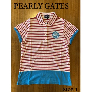 パーリーゲイツ(PEARLY GATES)のパーリーゲイツ ゴルフウェア レディース 半袖 ポロシャツ サイズ1  春夏(ウエア)