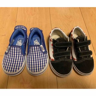 ヴァンズ(VANS)のバンズ　スリッポン　チェッカー　キッズ　スニーカー　14センチ(スニーカー)