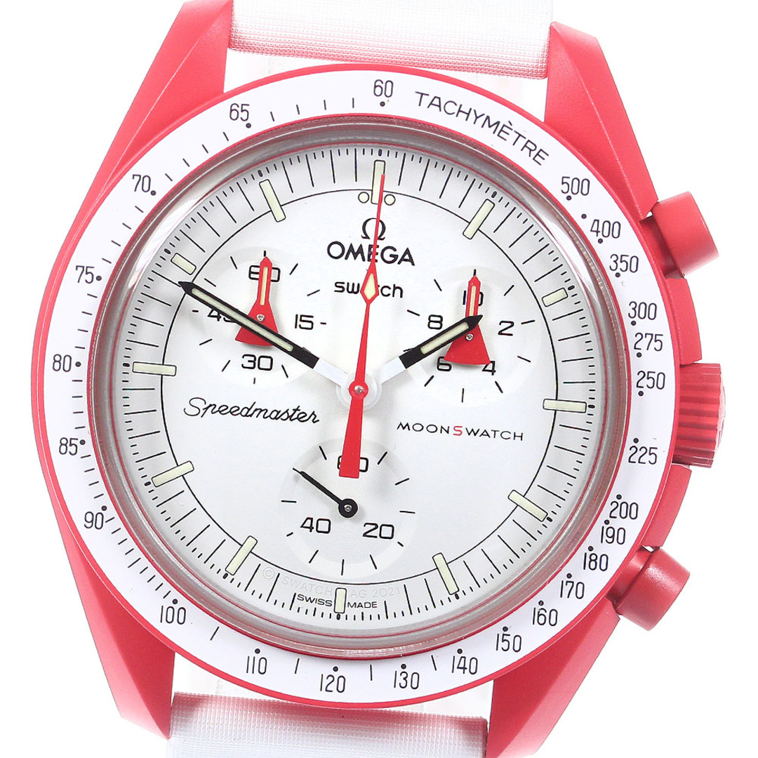 スウォッチ Swatch SO33R100 OMEGA×Swatch MISSION TO MARS クォーツ メンズ 美品 箱・保証書付き_752468