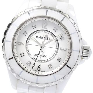 シャネル(CHANEL)のシャネル CHANEL H2423 J12 白セラミック 8Pダイヤ 自動巻き メンズ 保証書付き_751807【ev10】(腕時計(アナログ))