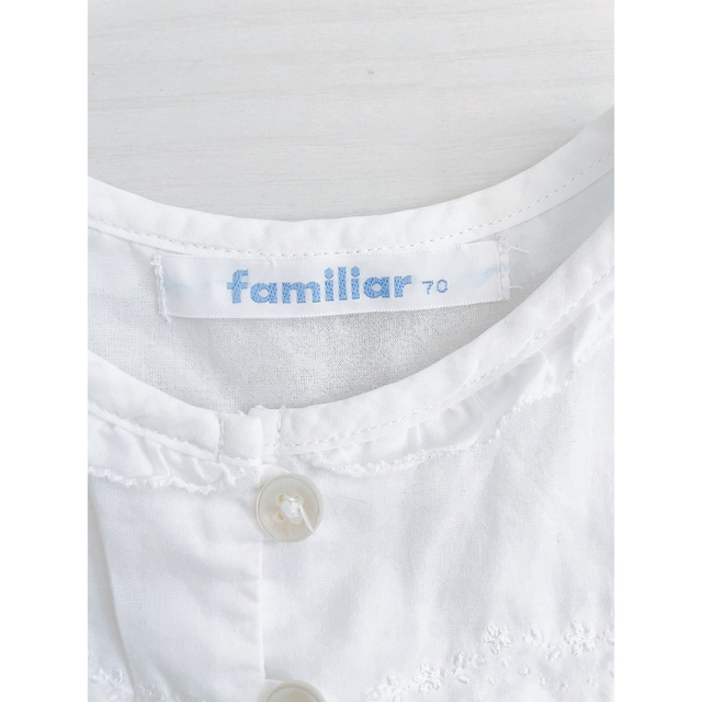 familiar(ファミリア)のFamiliar レースフリルワンピース/70 キッズ/ベビー/マタニティのベビー服(~85cm)(ワンピース)の商品写真