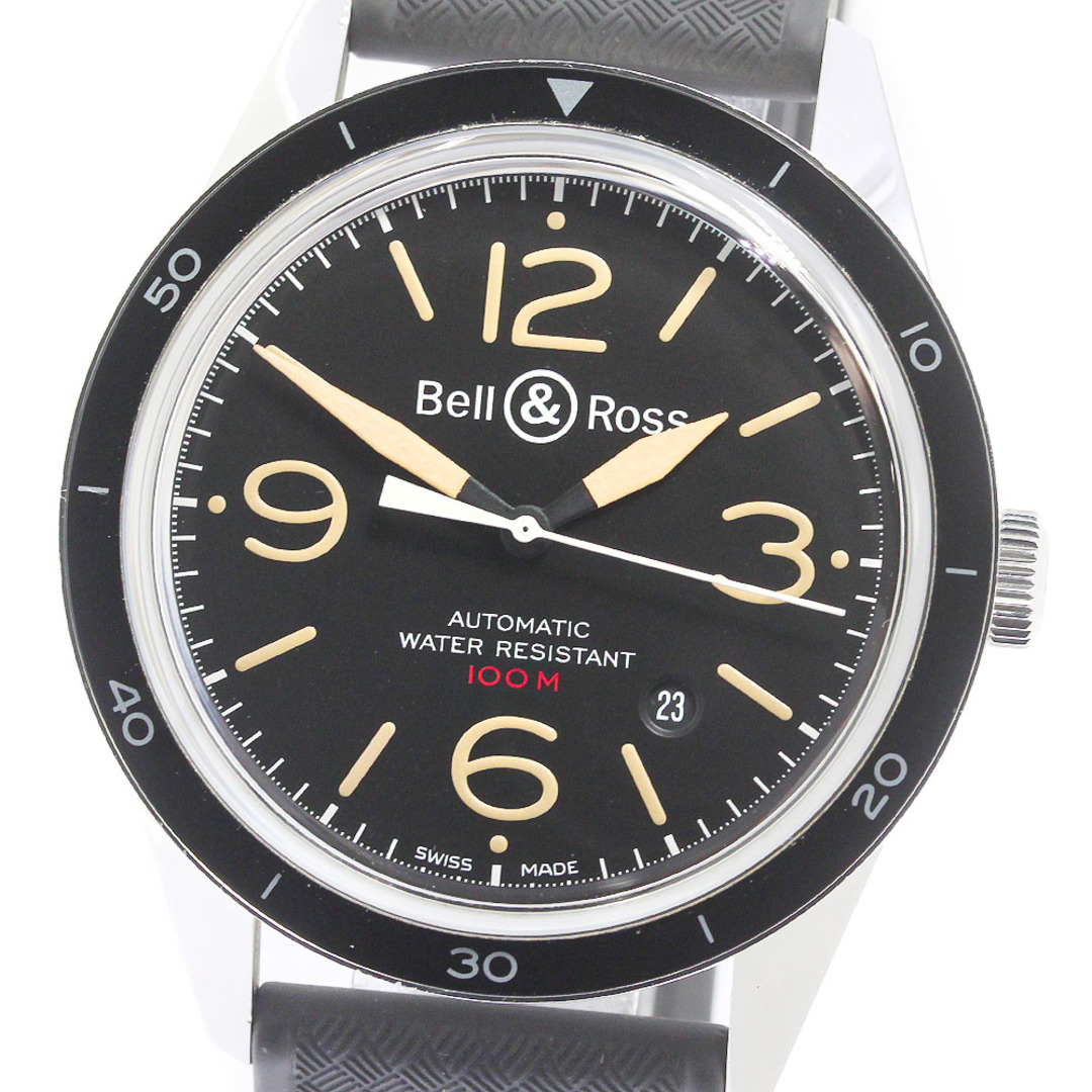 ベル＆ロス Bell＆Ross BR123-92 ヴィンテージ スポーツ ヘリテージ デイト 自動巻き メンズ 良品 保証書付き_751675