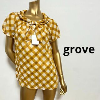 グローブ(grove)の【2536】grove ギンガムチェック柄 シャツ(シャツ/ブラウス(半袖/袖なし))