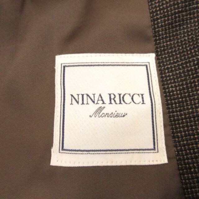 NINA RICCI(ニナリッチ)のニナリッチ NINA RICCI テーラードジャケット ベスト 2点セット 黒 メンズのスーツ(スーツジャケット)の商品写真