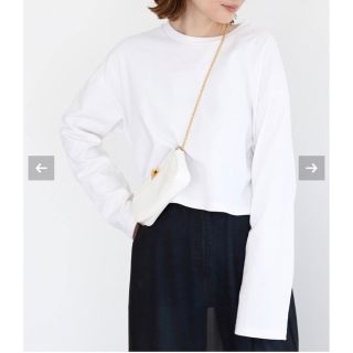 ドゥーズィエムクラス(DEUXIEME CLASSE)のお値下げ！美品！Deuxiemeclasse クロップドTシャツ(Tシャツ(長袖/七分))