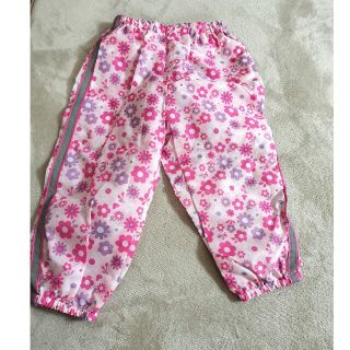 キッズ 子供 カッパ レインコート スボン パンツ 撥水 女の子 花柄 ピンク(レインコート)