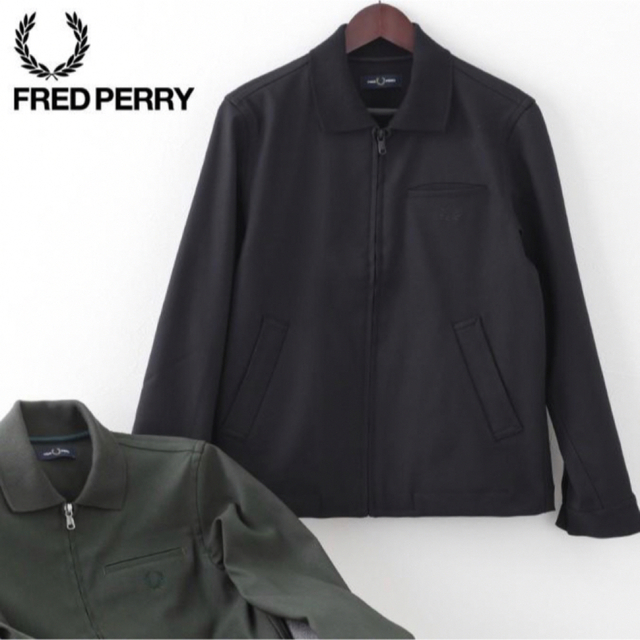 未使用　在庫品薄　FRED PERRY リブカラージャケット　メンズMカジュアル