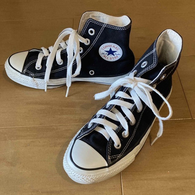 ALL STAR（CONVERSE）(オールスター)のコンバース  ハイカット　ブラック　22.5センチ レディースの靴/シューズ(スニーカー)の商品写真