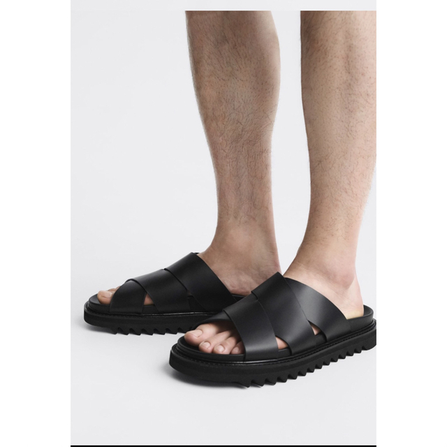 ZARA - VIBRAM® レザーサンダル トラックソールの通販 by ゆ's shop