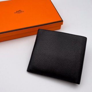 エルメス(Hermes)の【超極美品】HERMES エルメス　折り財布　MC2　デッドストック　黒　◻︎C(折り財布)