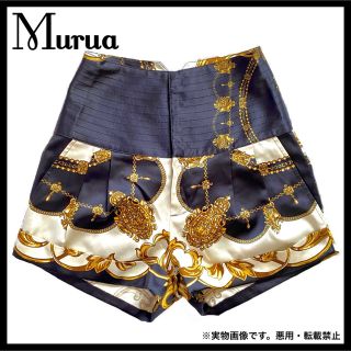 ムルーア(MURUA)のMURUA ムルーア スカーフ バンダナ サテン ショートパンツ ハイウエスト(ショートパンツ)