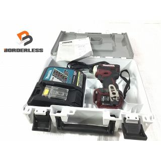 マキタ(Makita)の☆比較的綺麗☆☆ makita マキタ 14.4V 充電式インパクトドライバー TD161D 充電器 ケース付き オーセンティックレッド/赤 71836(工具)