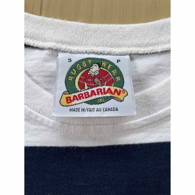 Barbarian(バーバリアン)のバーバリアン　Sサイズ半袖　白✖️紺　 メンズのトップス(シャツ)の商品写真
