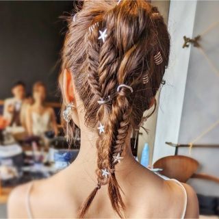 bright mart ブライトマート　ストライプヘアピアス　ステラヘアピアス(バレッタ/ヘアクリップ)