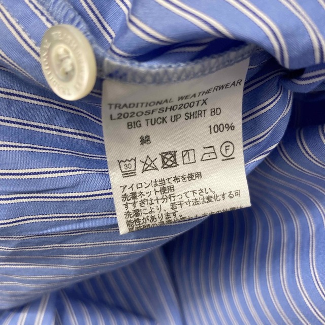 traditional weather wear ストライプオーバーシャツ