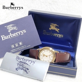 バーバリー(BURBERRY)の稀少 新品同様 バーバリー　クォーツ 腕時計 レザーベルト 700016 箱付き(腕時計)