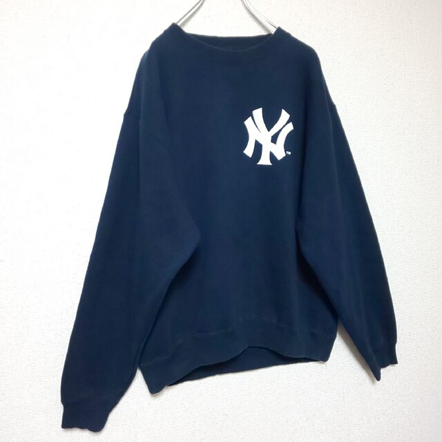 極希少/美品】USA製 90s ヤンキース ヴィンテージ 公式 ロゴスウェット-