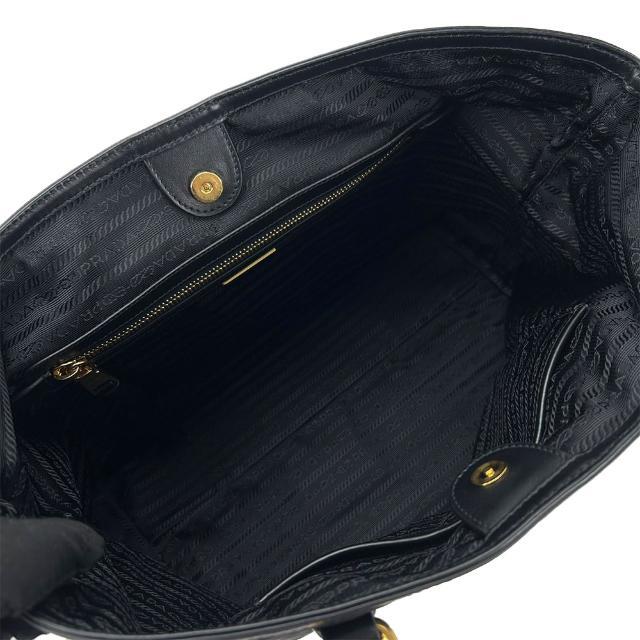 PRADA - 【中古】プラダ トートバッグ ナイロン レザー ブラック 黒