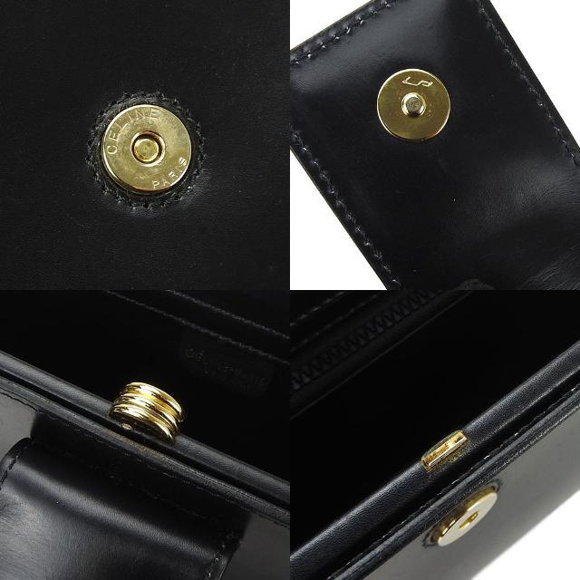 セリーヌ クラッチバッグ レザー 革 ブラック 黒 ゴールド金具 女性 レディース シンプル パーティ 上品 CELINE clutch bag leather black 21905