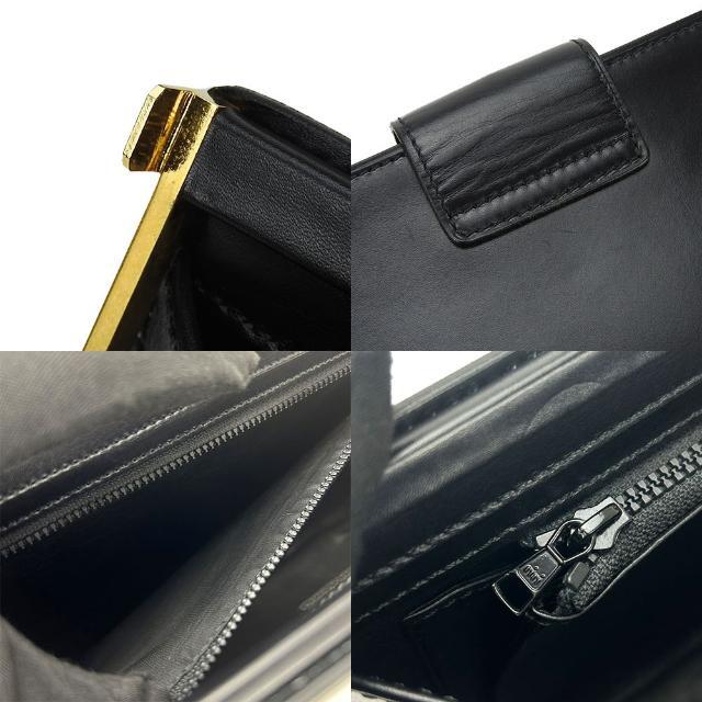 セリーヌ クラッチバッグ レザー 革 ブラック 黒 ゴールド金具 女性 レディース シンプル パーティ 上品 CELINE clutch bag leather black 21905