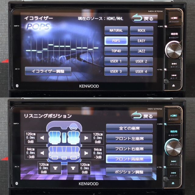 ケンウッド　MDV-Z701W フルセグBluetoothカーナビ