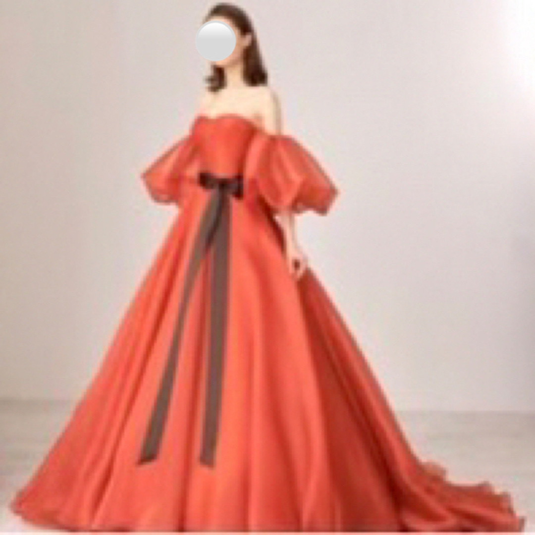 ウェディング　カラードレス　オレンジ　テラコッタ レディースのフォーマル/ドレス(ウェディングドレス)の商品写真