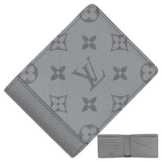 ルイヴィトン(LOUIS VUITTON)のルイヴィトン 二つ折り財布 お札入れ メンズ シルバー LV 新品 1142(折り財布)