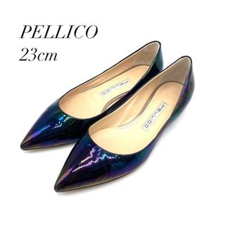 ペリーコ(PELLICO)の✨極美品✨ペリーコ 23cm レザー エナメル ブラック オーロラ(バレエシューズ)
