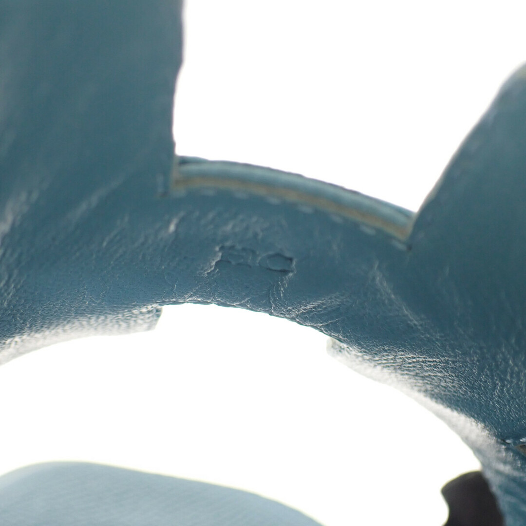 【中古】【Aランク】HERMES エルメス オラン サンダル シューズ 靴 ヴォーエプソン ブルー サイズ35 約22cm レディース フラットサンダル【ISEYA】 レディースの靴/シューズ(サンダル)の商品写真