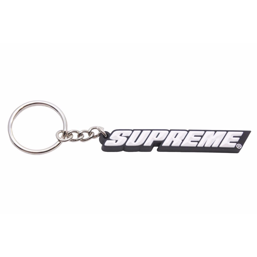 美品 Supreme Bevel Logo Keychain Black シュプリーム キーチェーン キーホルダー ラバー Box Log 中古  5264 | フリマアプリ ラクマ