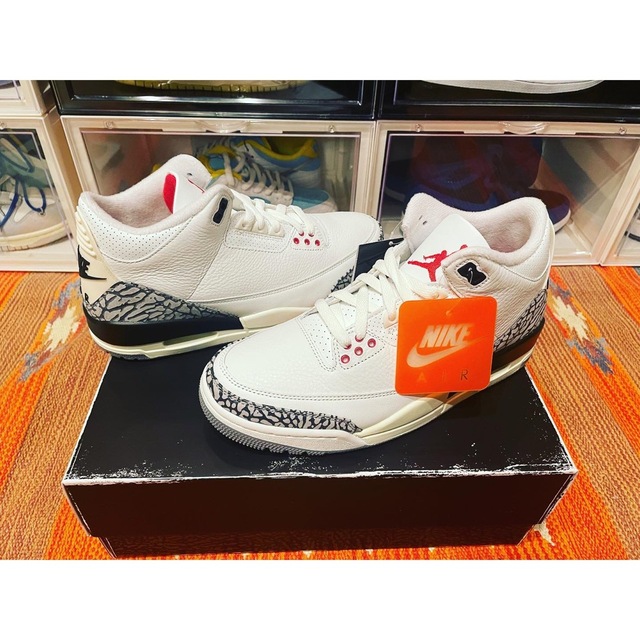 ナイキNike Air Jordan 3 Retro ホワイトセメント 26cm