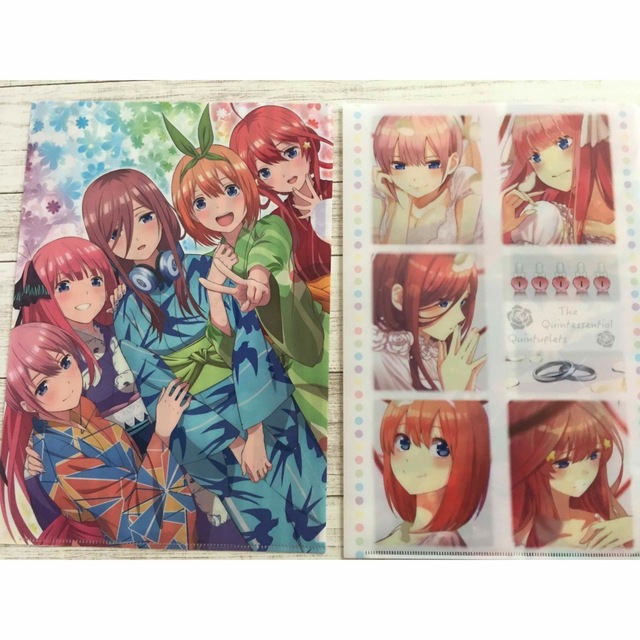 「五等分の花嫁」A4サイズ　クリアファイル２枚セット エンタメ/ホビーのアニメグッズ(クリアファイル)の商品写真