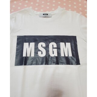 エムエスジイエム(MSGM)のMSGMエムエスジーエム レディース Tシャツ　ホワイト XSサイズ(Tシャツ(半袖/袖なし))