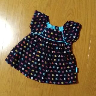 ベビーギャップ(babyGAP)の90cm♥baby GAP ブラウス チュニック トップス 花柄 ネイビー(ブラウス)